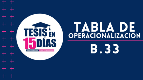 Tabla de operacionalización de variables: ejemplo y plantilla para tesis